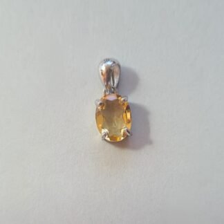 Jemagic citrine pendant on silver background